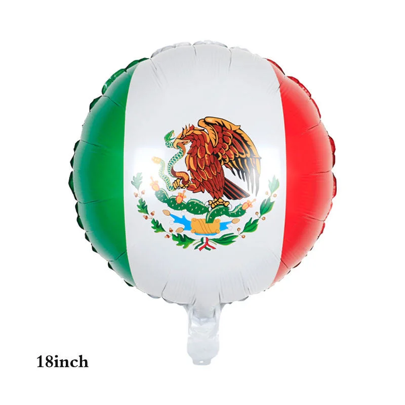 18inch National Flag Foil Balloons American Mexican Flag Helium Globos Independence Day Party Decor National Celebration balloon