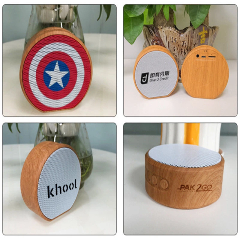 سماعة Bluetooth® لاسلكية محمولة صبووفر Retro Wood Grain Mini مدمج اتصال يدوي/مطالبة صوتية/قرص U/بطاقة TF/USB إضافي يمكن الشحن به عبر الميكروفون عالي الوضوح مكبر الصوت