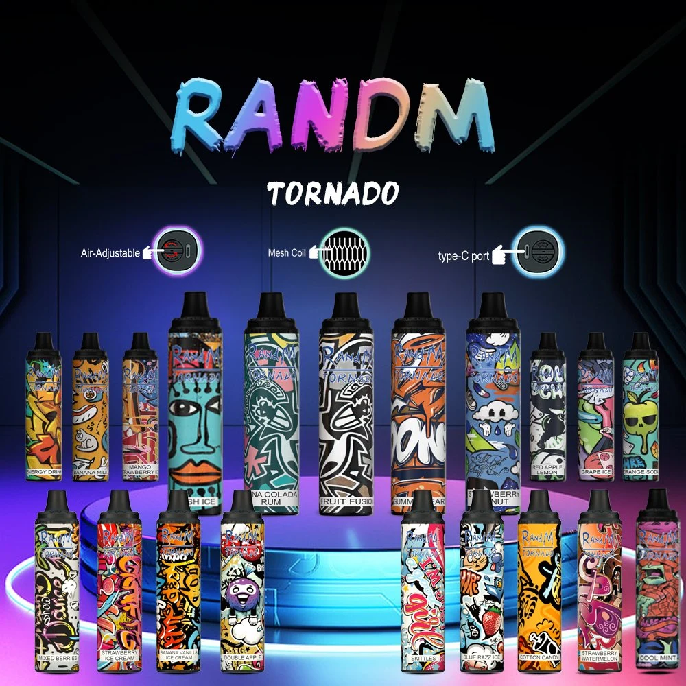 100% оригинальные Randm Tornado 6000 Airflow Control 6000 puffs