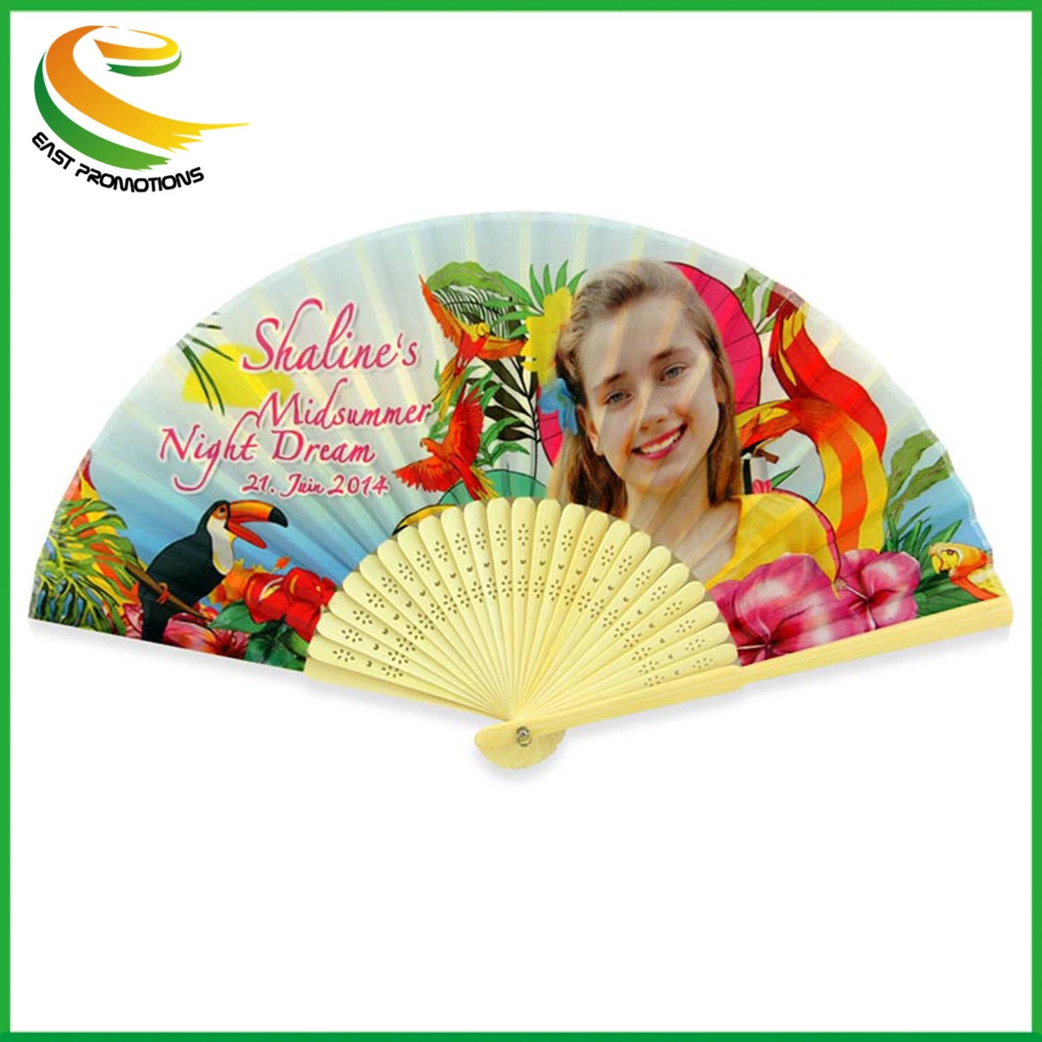 Custom Folding Hand Fan with Gift Organza Bag