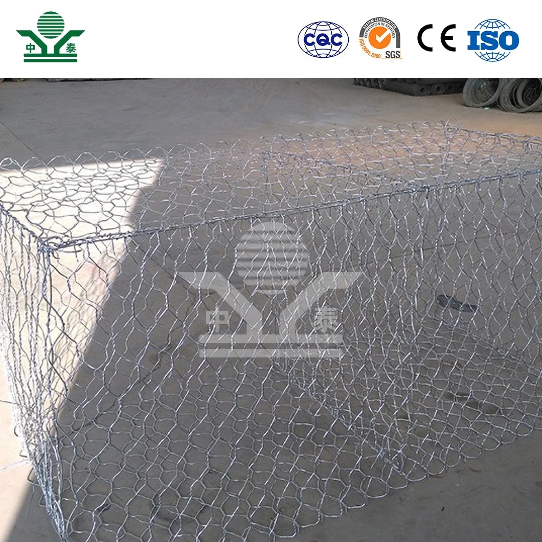 Zhongtai Gabion Wire Mesh Box China Manufacturers Gabion Box 3.0mm/3.05mm/3.2mm Diameter 100X120mm Hexonagional Gabion Box