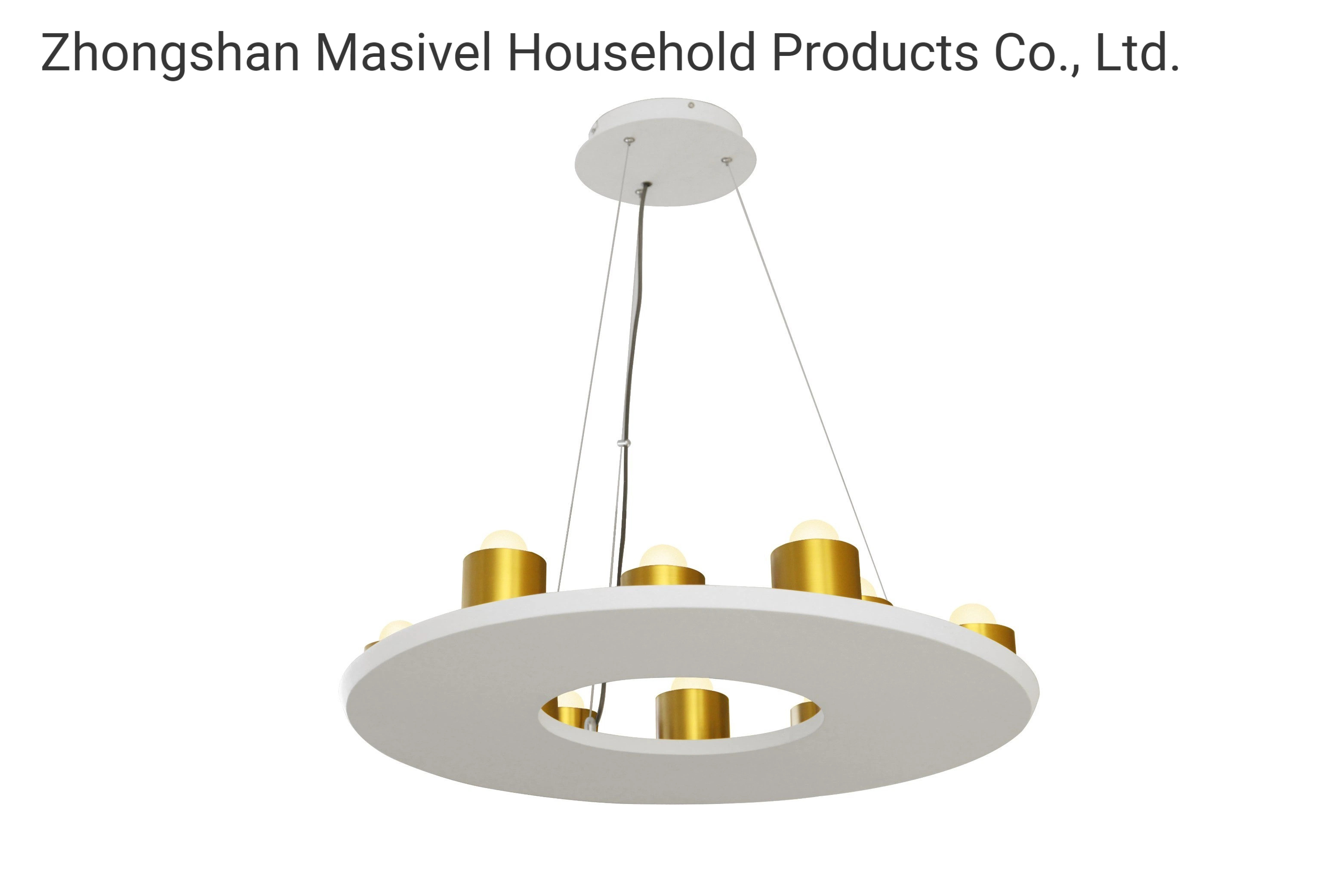 Masivel Adjustable White LED Light Dining Room Modern Chandelier