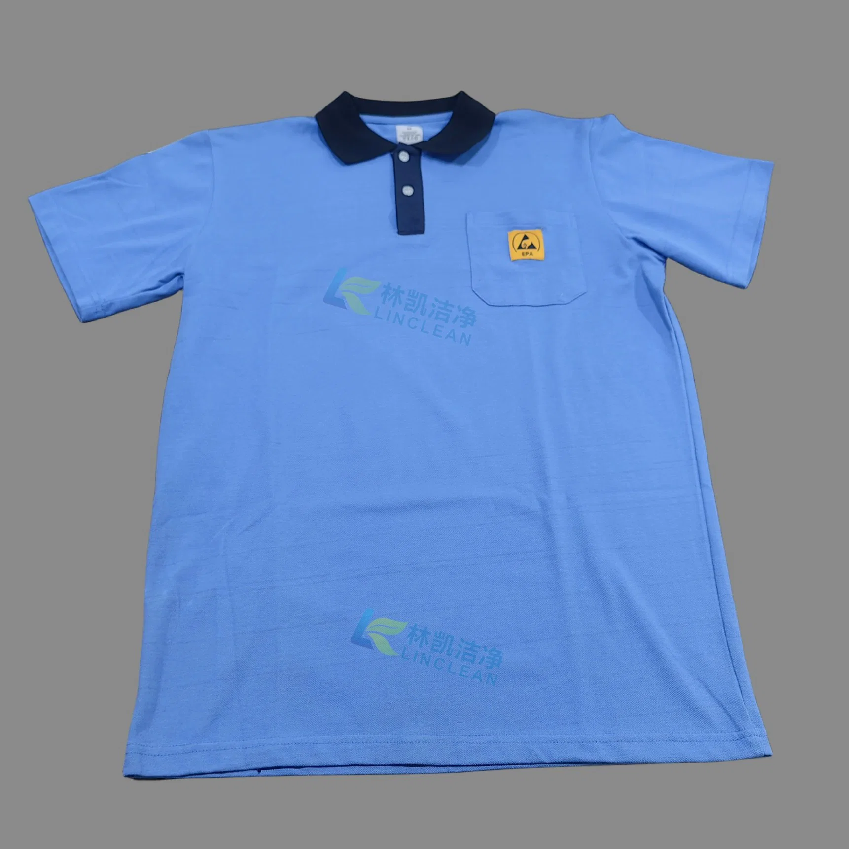 Polyester Cotton Conductive Working Clothing Safety T Shirt Anti-Static Polo ESD Workwear