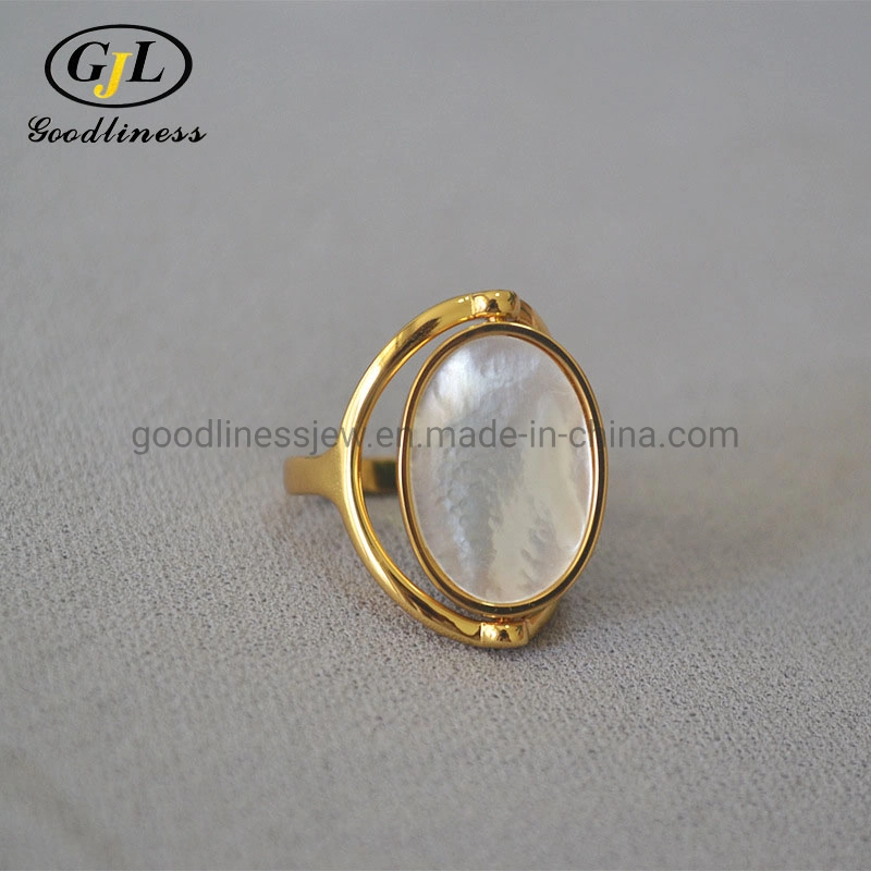 Wholesale/Supplier Original Design Double-Sided Rotating Shell Mother Shell Ring