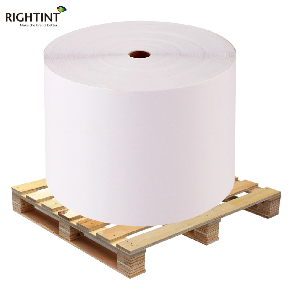 China Factory Wholesale Premium Top Coated 3-proof White Direct Thermal Self Adhesive Sticker Paper Jumbo Roll Thermal Label