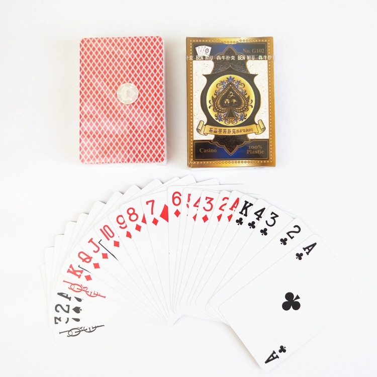 Qualidade de casino 100% PVC/cartas de jogar as cartas de jogar poker de plástico