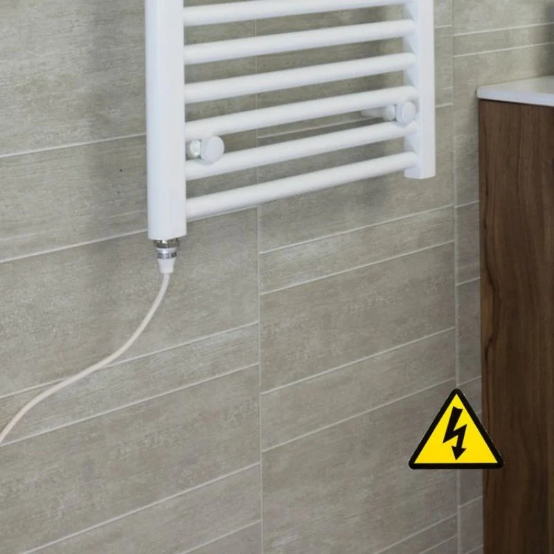 Classique blanc acier radiateur de salle de bains électrique serviette chauffe-serviette rail porte-serviette Radiateur