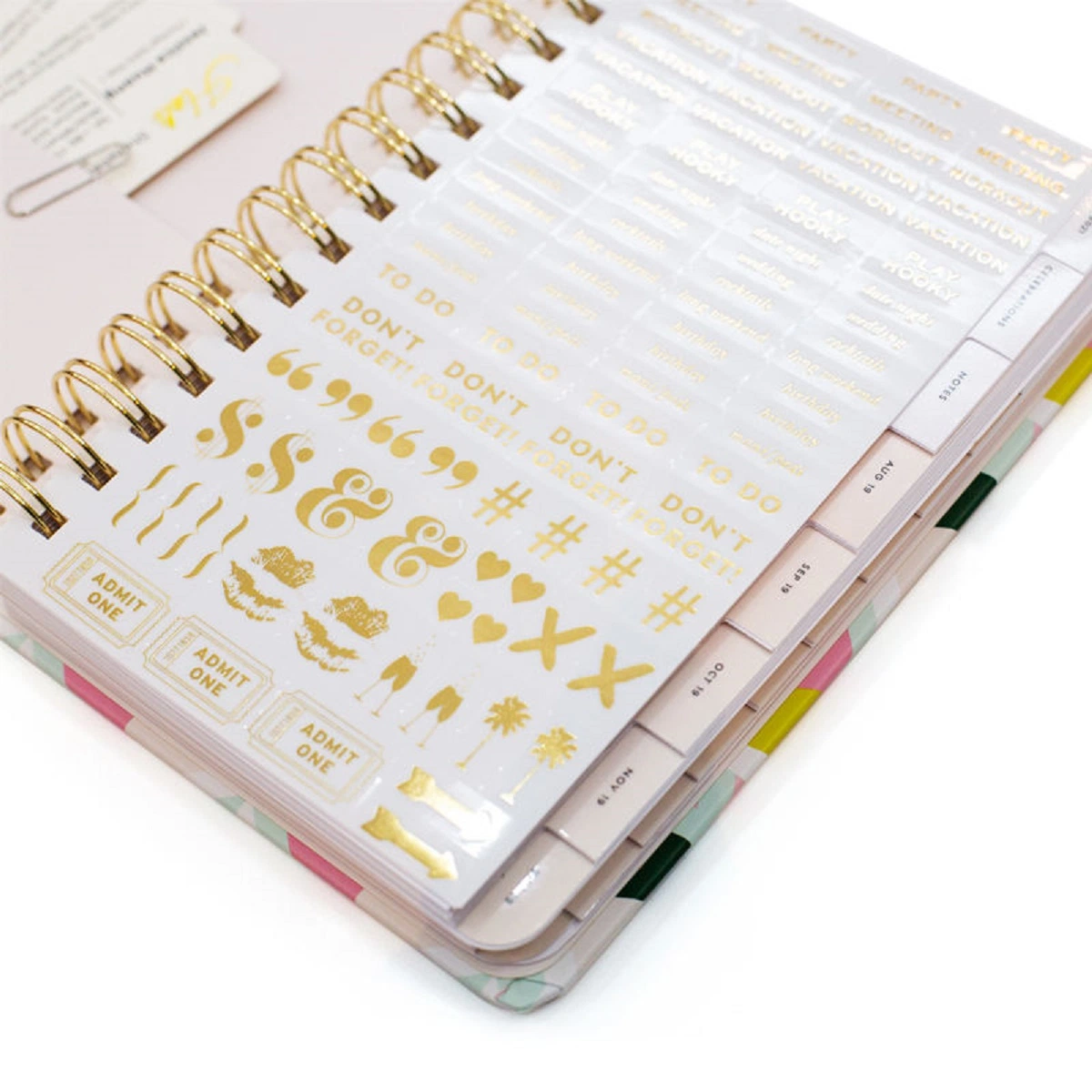 OEM Weekly Monthly Planner Simplified Notebook with Tabs for Daily Used