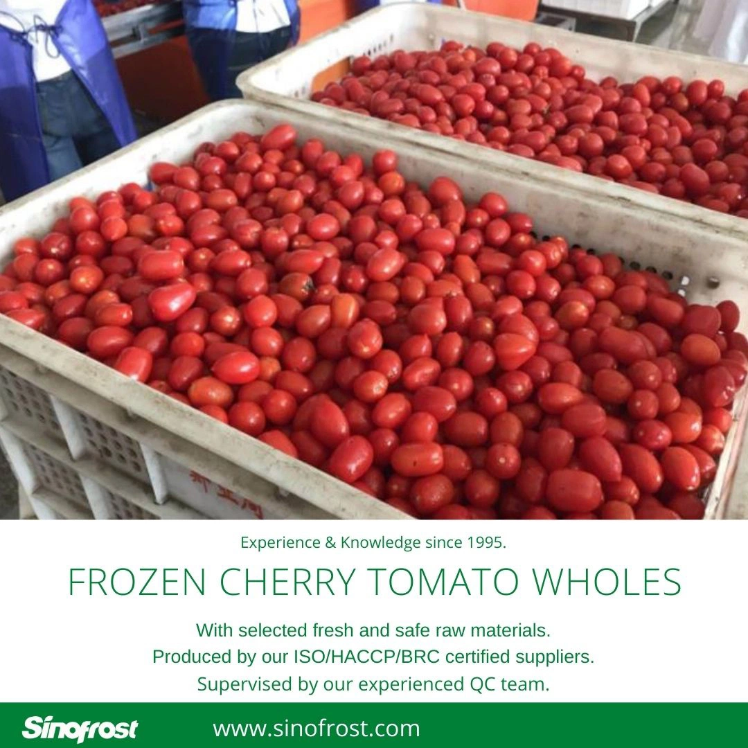 IQF Cherry Tomato Slices, IQF Cherry Tomato Halves, IQF Cherry Tomato Wholes, IQF Diced Cherry Tomato, Frozen Cherry Tomato Slices, Frozen Cherry Tomato Dices