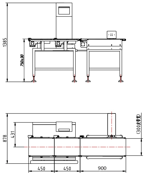 Cinta transportadora de alta precisión Weigher Verificación automática para la industria alimentaria