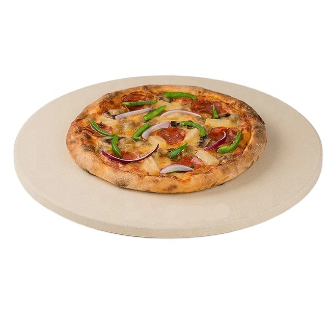 Pedra de Pizza cordierite alta temperatura resistente Indoor Kitchen Hot Selling Cordierite Placa de pedra para pizza do baking Pan