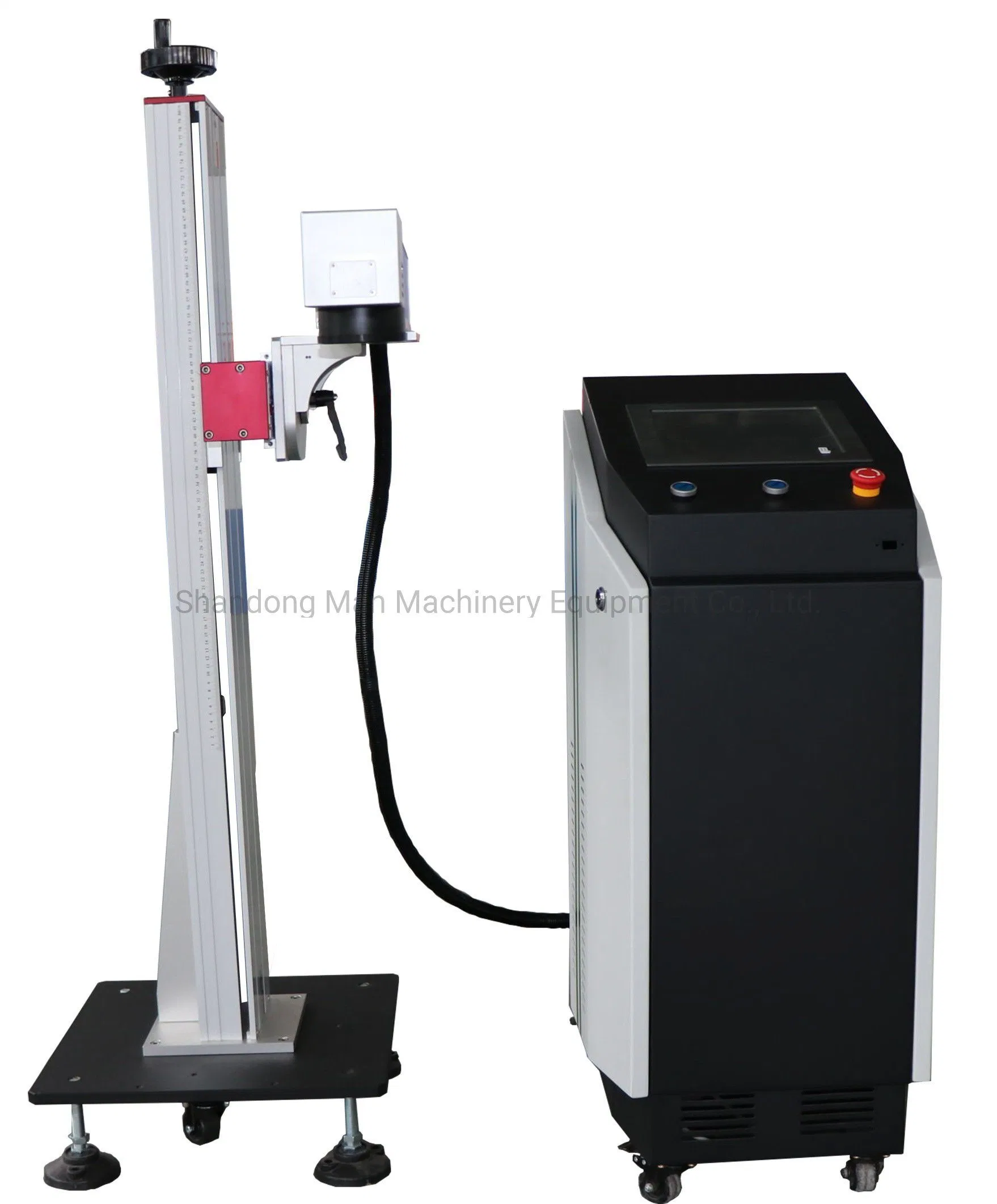 50W 100W Fiber/CO2 Flying/Fly Laser Marking/Engraving/Printing/Printer/Marker/Engraver Machine with Conveyor Belt