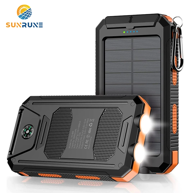 Outdoor Waterproof Mobile Phone Charging 20000mAh Solar Power Bank Wireless Charger