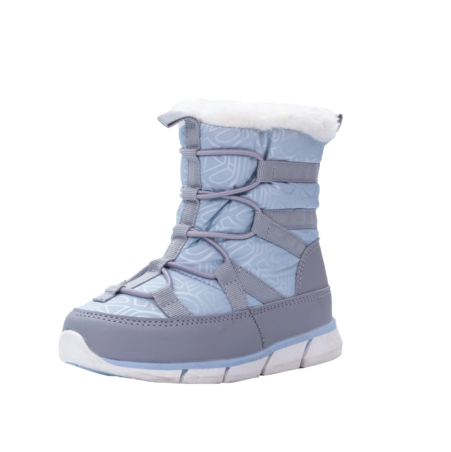 Colorful Soft Pink and Blue Cover with Fur Princess Snow Boot