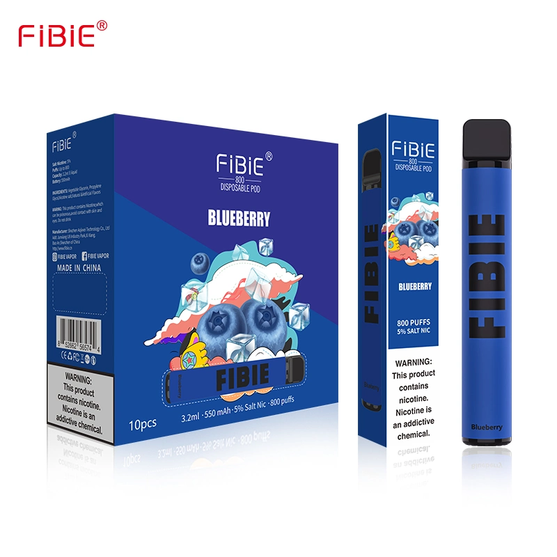 Venda a quente de envio gratuito 2mg de bobina mecanizada de 450 mAh Fibie 600 Puffs nicotina livre e-cigarros Starter Kit