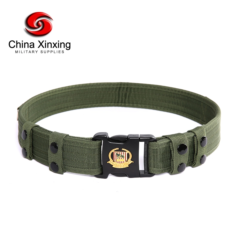 Custom Military Belt Width 55-60cm Material PP Belt for Waist of Military Uniform Color Black for Army and Police