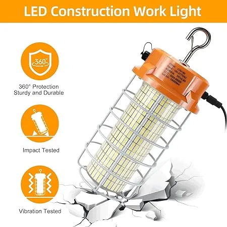 10400lm 5000K Luz de trabajo temporal de LED 80W Luz de trabajo de LED IP67 polvo impermeable para Factory Mine Wharf Job Site Garage Iluminación