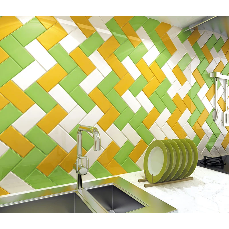 Chinês preço barato 75X150mm banheiro Cozinha livingroom Ceramic Subway Wall E ladrilho de chão