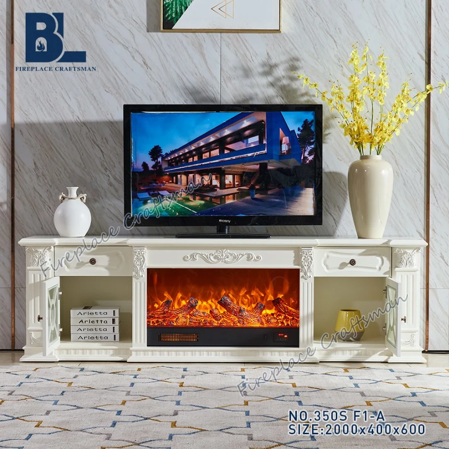 En el interior de electrodomésticos baratos resina llama maestro decorativa chimenea eléctrica Soporte de TV con control remoto para muebles de salón