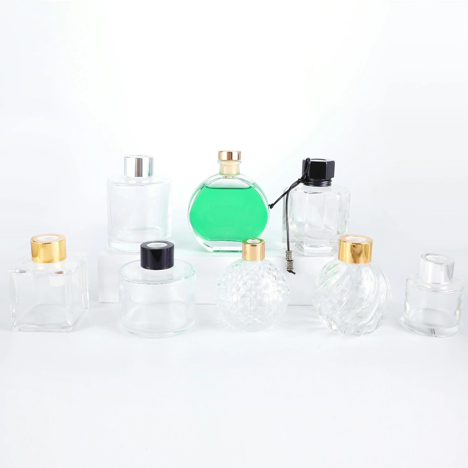 Rellenables de lujo Crystal 15ml 30ml 50ml frasco de perfume de envases de vidrio botellas cosméticos