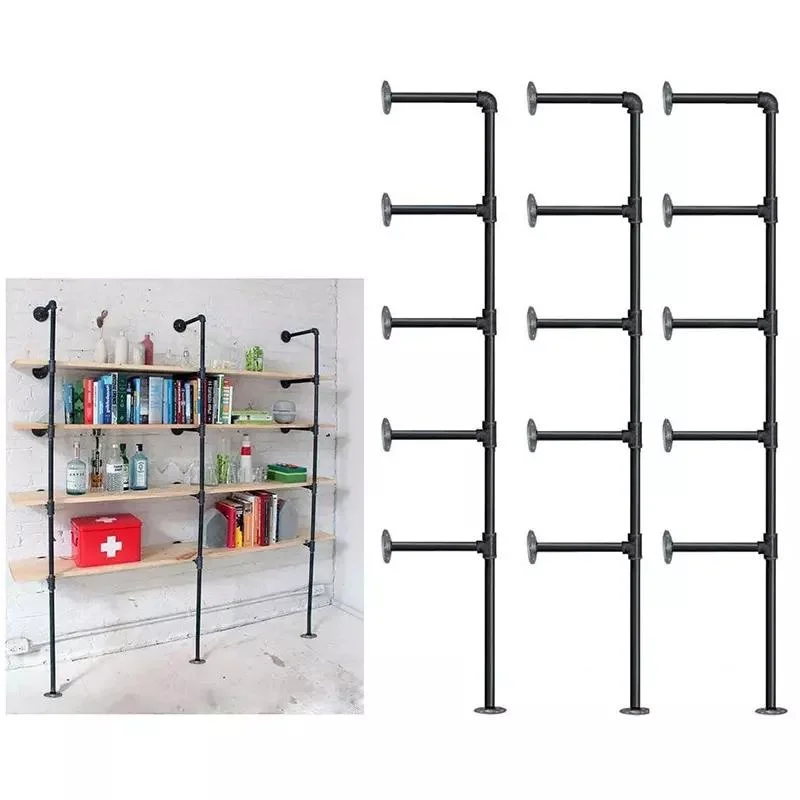 Coffee Shop Decor Wall Shelf Industrial Style Iron Pipe Shelves