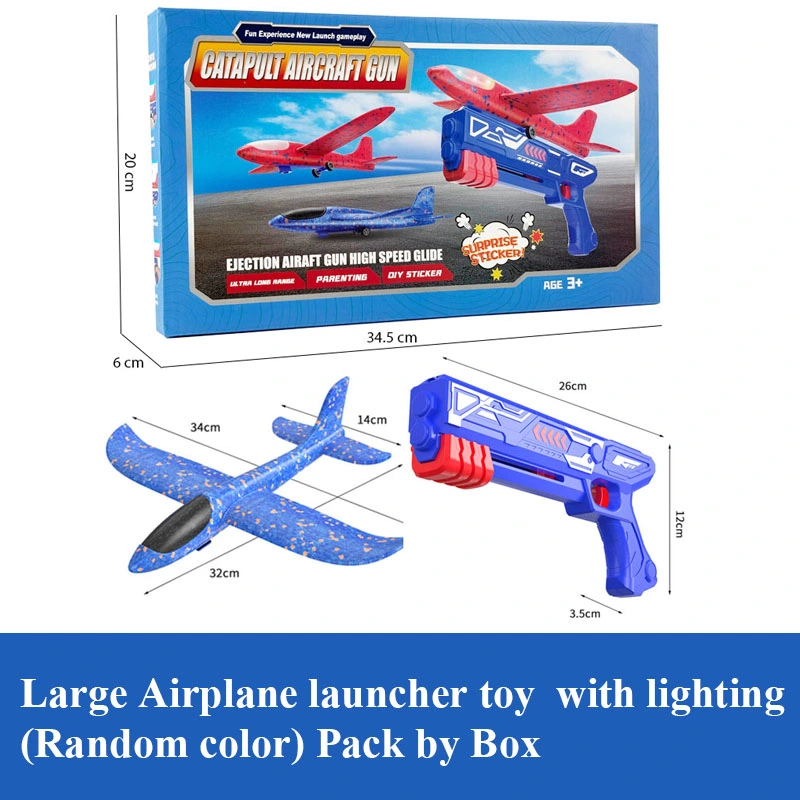 New Plane Launcher Outdoor Spiele Geschenke Kinder Foam Aircraft Catapult Waffenspielzeug