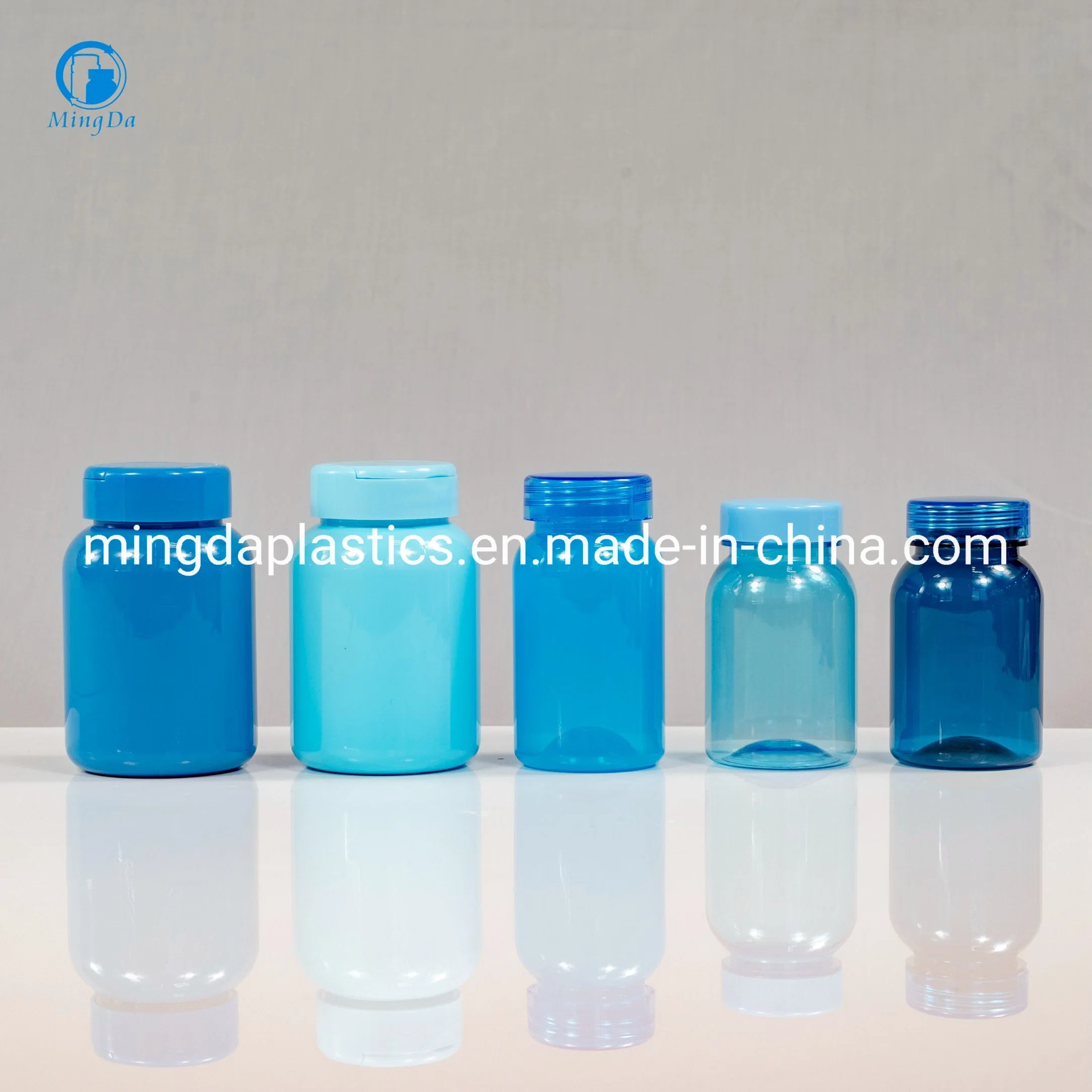 Eco-Friendly Screw Cap 45mm Neck Finish Food Grade Glossy Blue PCR- Pet Bottle