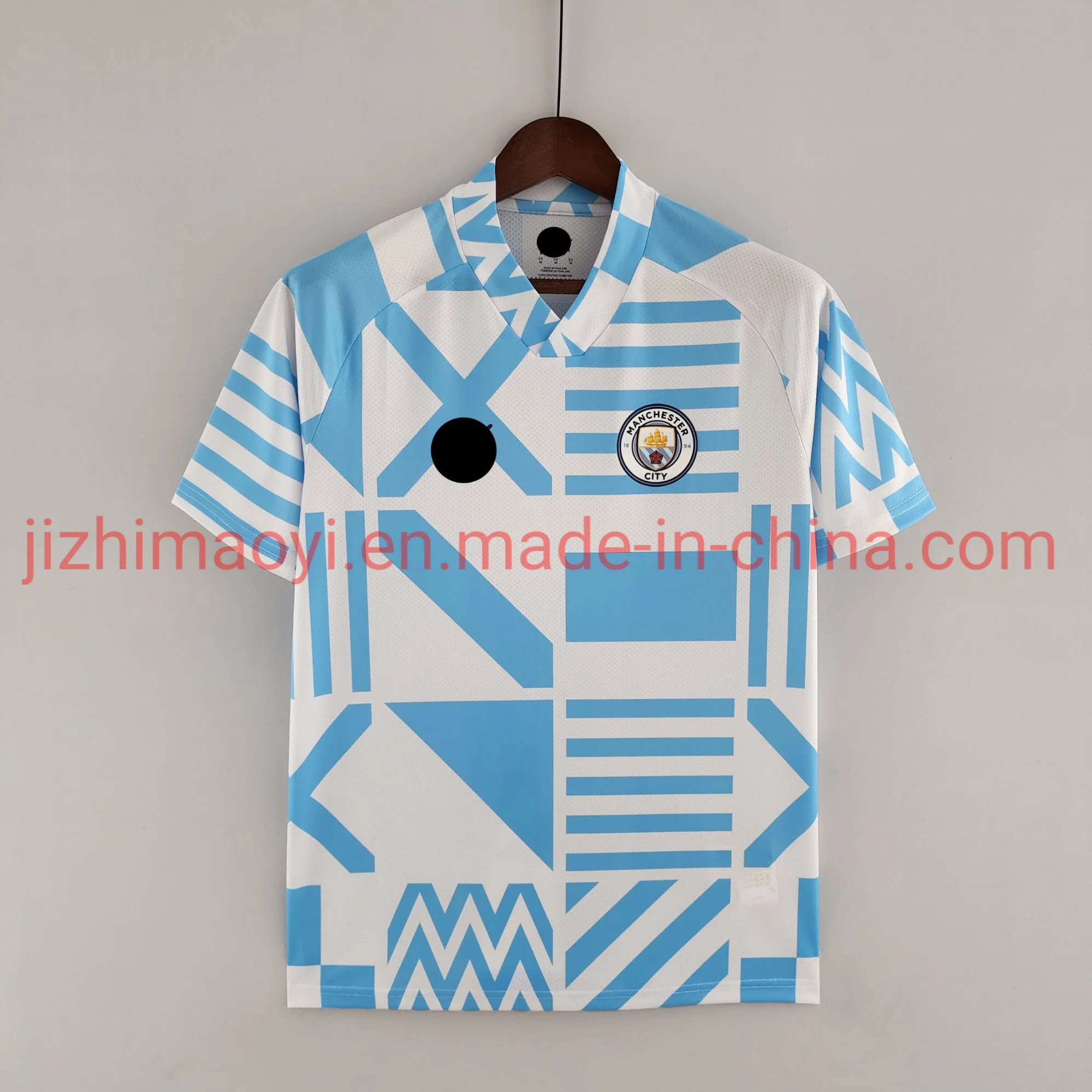 Mayorista Dropshipping Tailandia Camiseta Kit uniforme 22/23 Hombre-Ciudad Pre-Match Camiseta azul y blanca