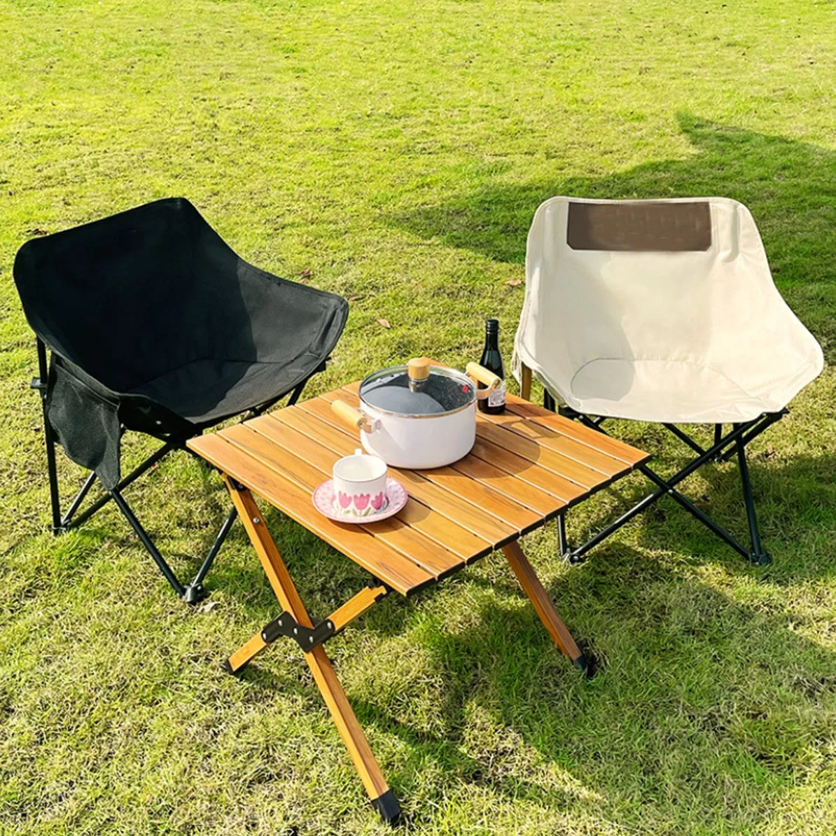 Portable Outdoor Folding Leisure Camping Moon Fishing Chair