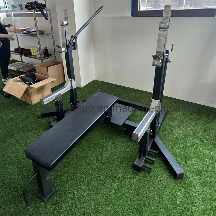 Amazon′ S meilleure-Squat rack Gym dans 2022 Fitness Equipment Fabricant poids de l'établi de levage Power Folding Barbell réglable Power Squat Portoir