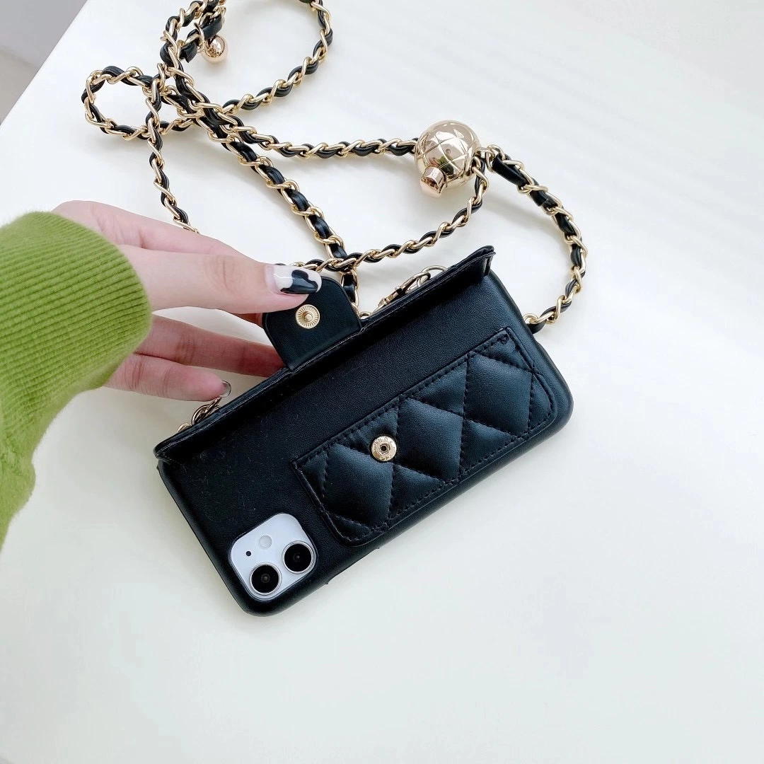 Luxury Brand Handmade Leather Case for iPhone 11 PRO Xs Max Xr 12 12PRO Cover with Strap Fashion Designer Phone Accessory Bag