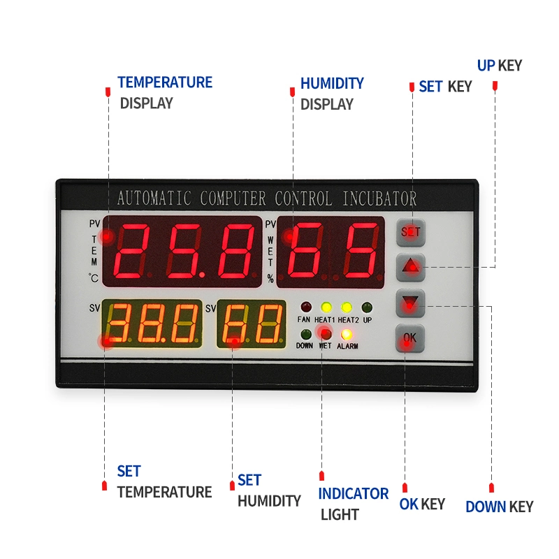 Shtrol Digital Automatic Small Egg Incubator Thermostat Xm-18 Controller Egg Incubator Temperature and Humidity Controller