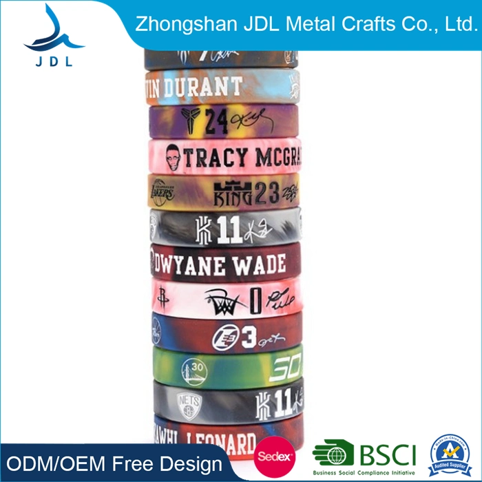 Customized Soft Enamel Hair Ties Stretch Booty Kitchen Bracelet Wrist Band Sport Sets Woven Elastic Silicone Wristband