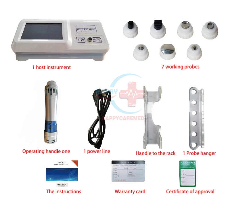 Hc-N034b Professional ED física onda de choque el tratamiento del dolor de la máquina portátil de aparatos de terapia de onda de choque electromagnéticas