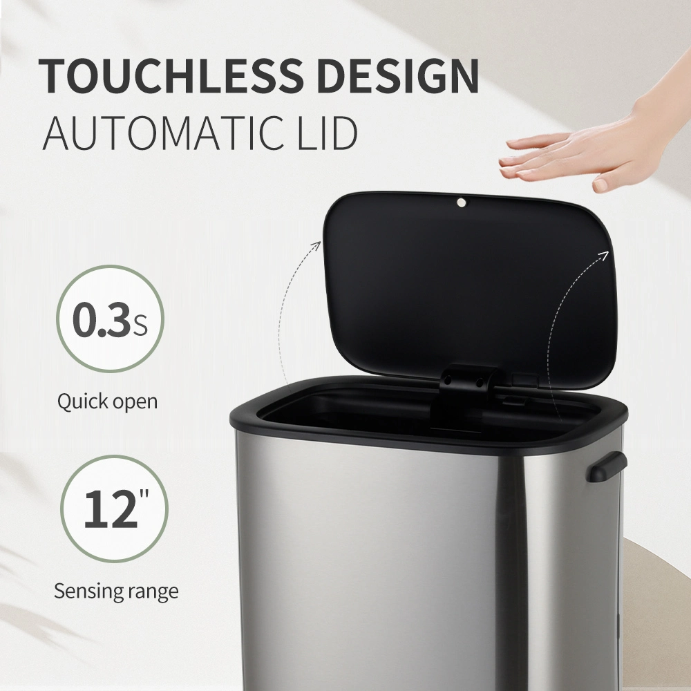 Kitchen Stainless Steel Smart Sensor Waste Trash Bin Dustbin