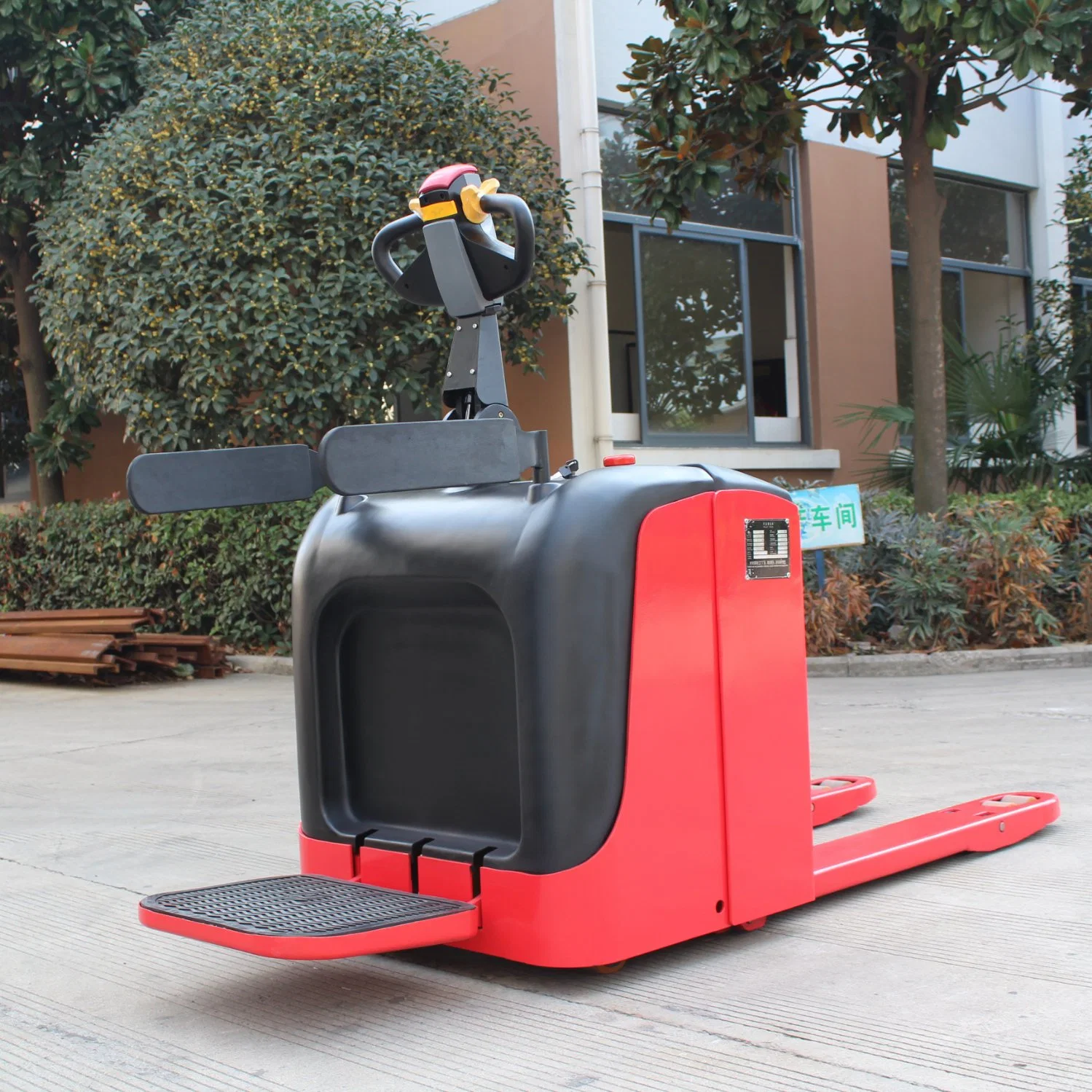 Omft Stand-on Type Electric Powered Pallet Truck Full Electric Pallet Truck 2.5 T 2.5 Ton with AC System