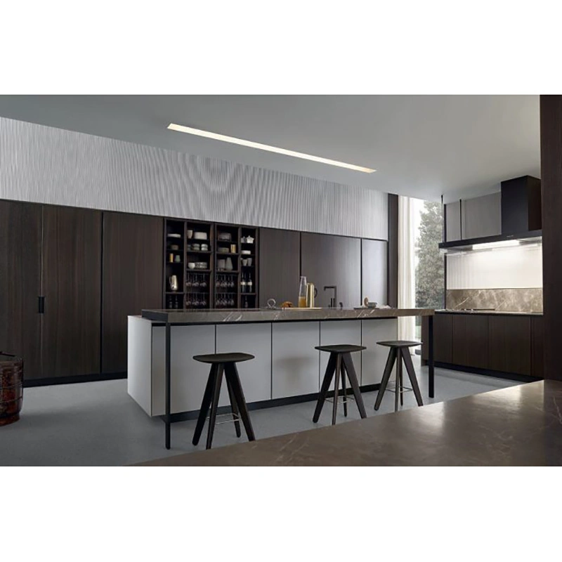 High End Italian Cusine Luxury Painting Laminate White Full Modern Kitchen Cabinet Flat Pack