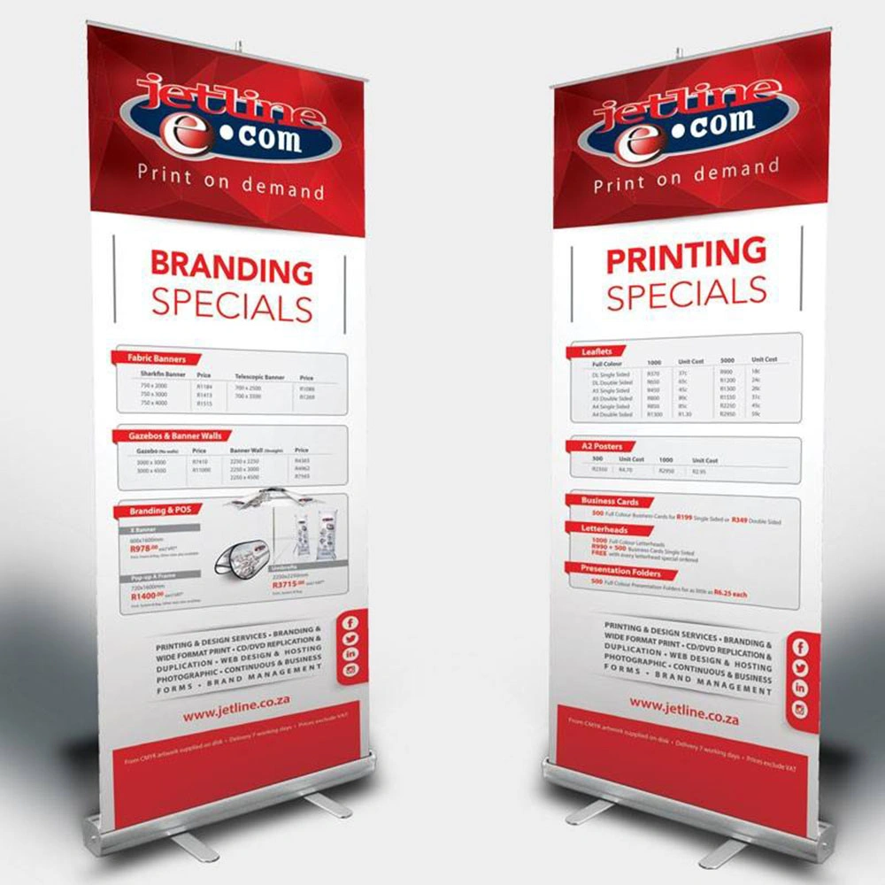 De tamaño estándar de 80*200cm Soporte de aluminio de Banner Roll up