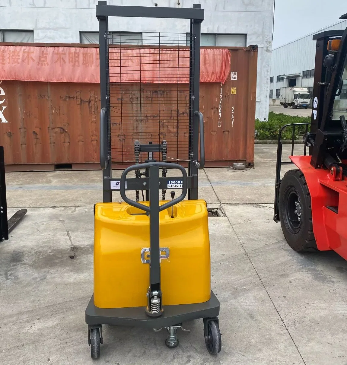 1.5tonne Chariot Élévateur Semi-Électrique à Conduite Debout