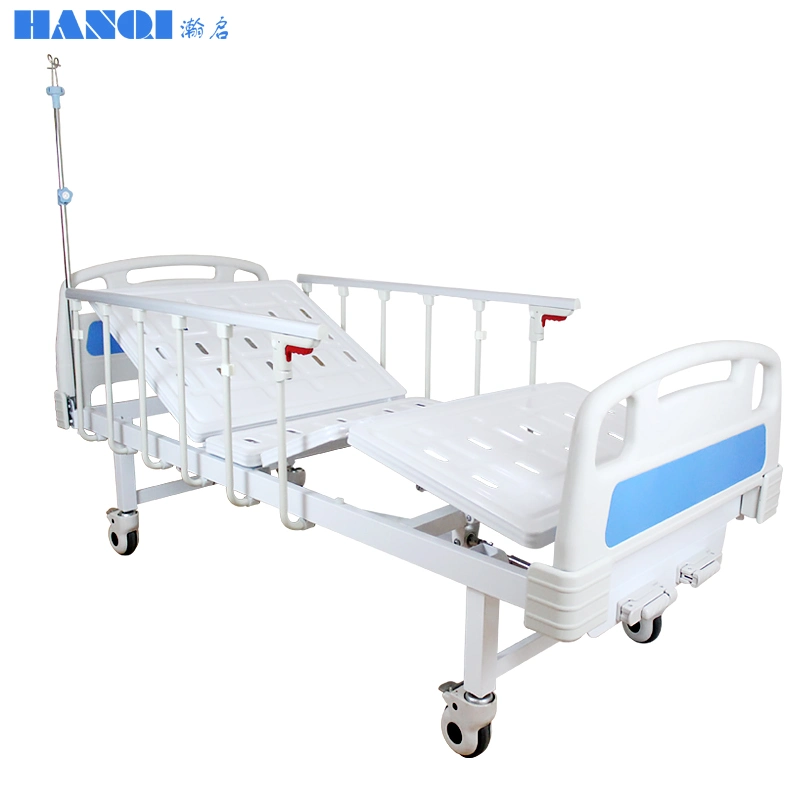 2 Gira seguro Manual sólido Metal multifunción cama de hospital con ruedas