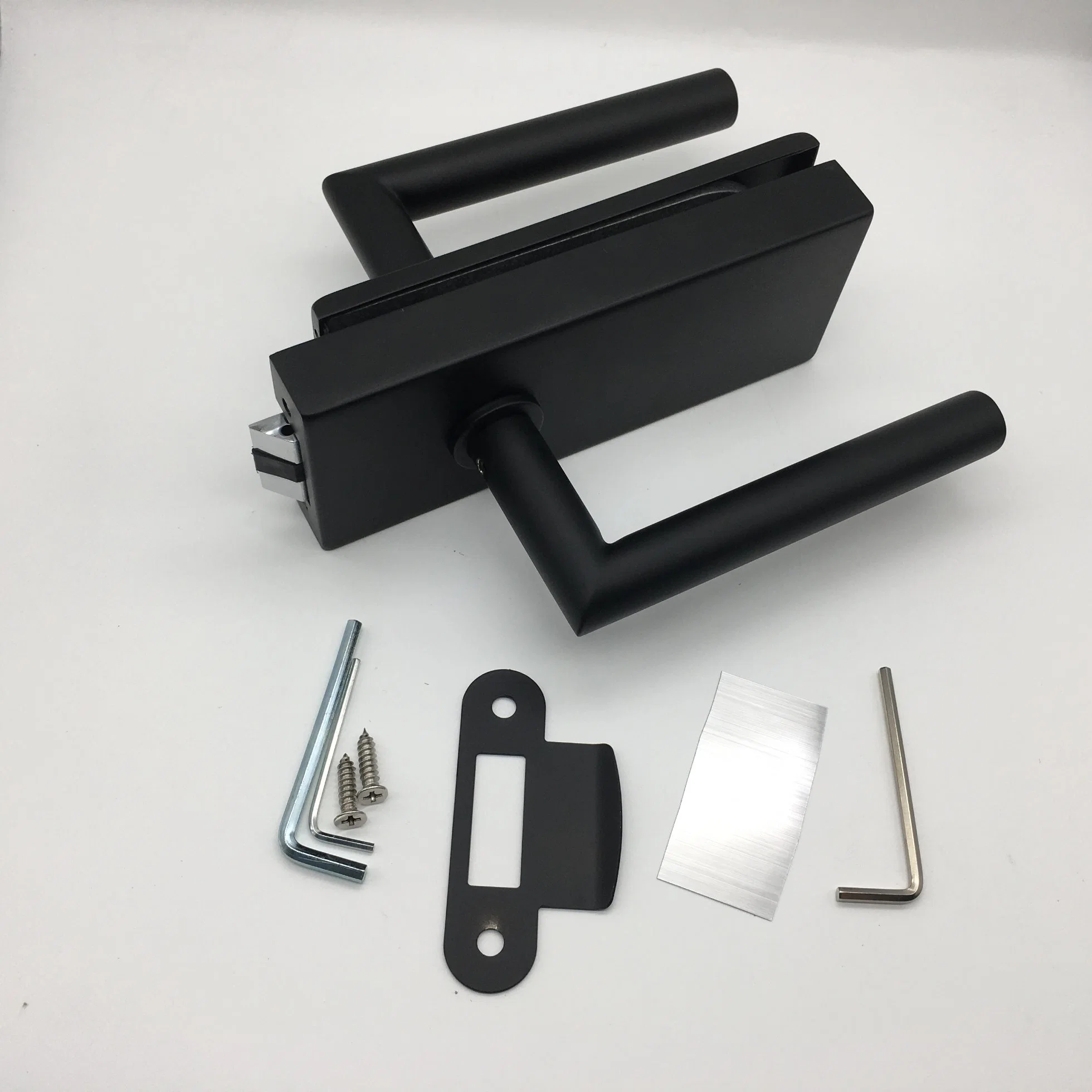 Matt Black Powder Coating Stainless Steel SS304 Passage Silcent Lockcase Lever Door Handle