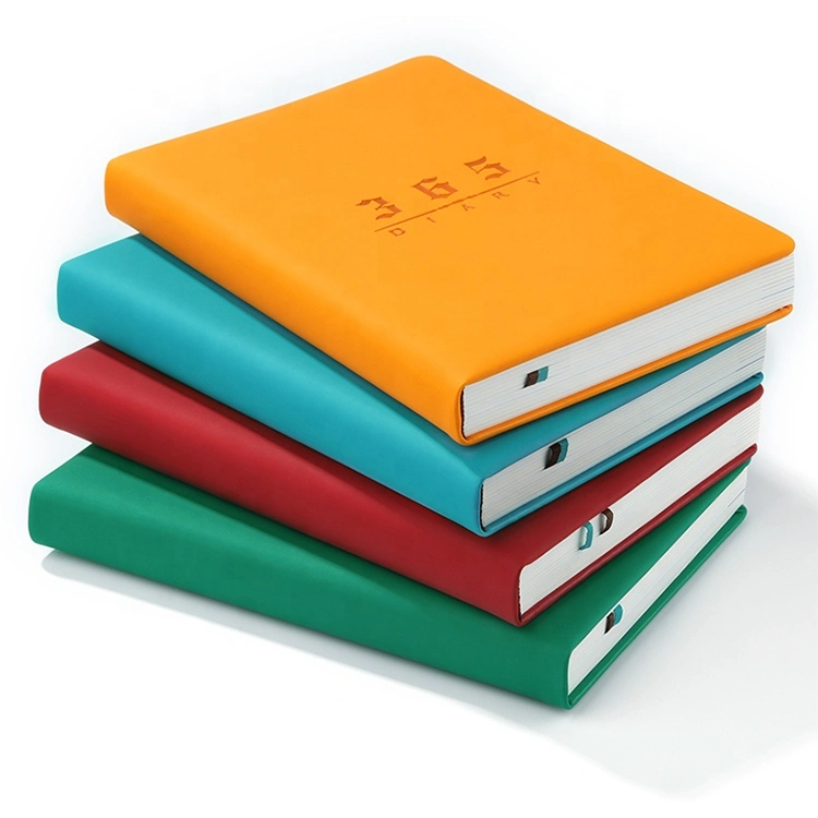 Atendimento personalizado PU capa dura de couro impressão personalizada de 2023 do Diário do Notebook do Capacity Planner
