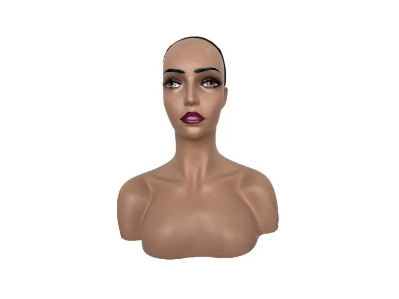 Mannequin Head with Shoulder Display Manikin Head Bust for Wigs, Makeup, Beauty Accessories