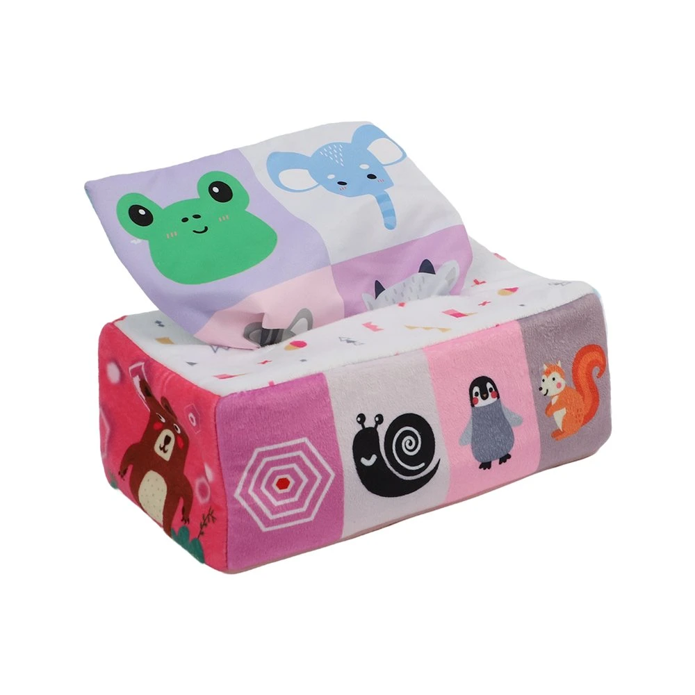 Baby Tissue Box Toy Soft Montessori Magic Tissue Box Baby Toys 6 to 12 Months