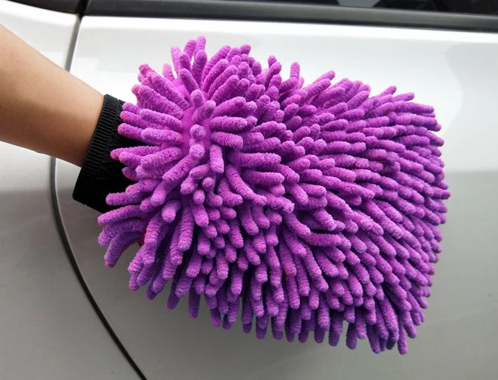 Lavage de voiture de l'essuyer des gants de velours de corail de Chenille épaissie Rag de voiture