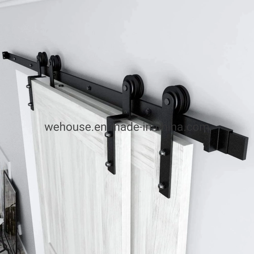 We House Hardware Wholesale Track Iron Arrow-Shaped Single Wooden Door Sliding Barn Door Hardware with Splicing Piece Accessories