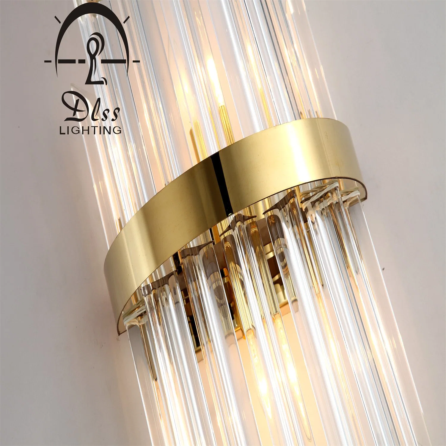 Indoor Contemporary Decoration Design Lights Fixtures Hotel Bedroom Staircase Lamp Brass Modern Crystal Wall Light