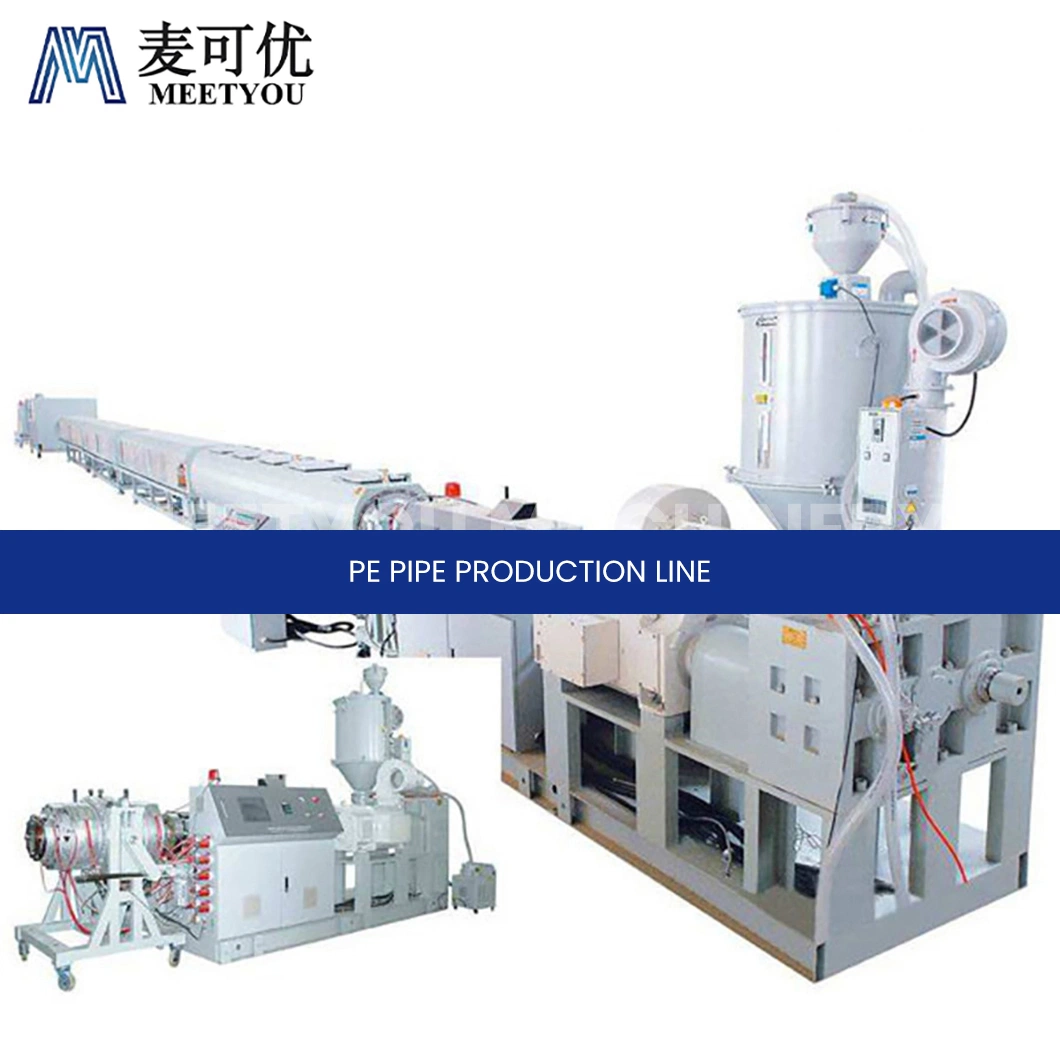 Meetyou Machinery Plastic Pipe Making Machine for Sale Wholesale/Supplier PE Plastic Production Line Suppliers China PE Water and Gas Pipe Supply Production Line