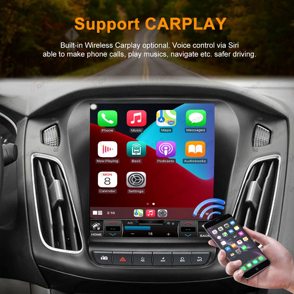 for Tesla Style 9.7 Inch Android Vertical Screen Car Radio GPS Multimedia Stereo for Ford Focus 2012 2013 2014 2015 2016 with GPS Navigation