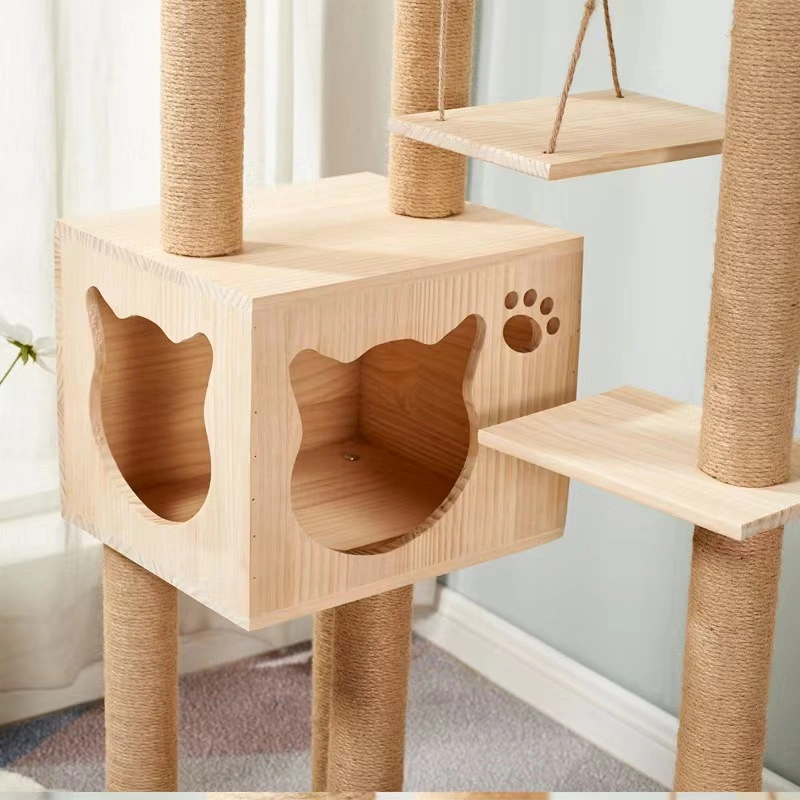 Tabla de muebles Sala de gato columna de escalada de gato combinado con grande Juguetes para mascotas